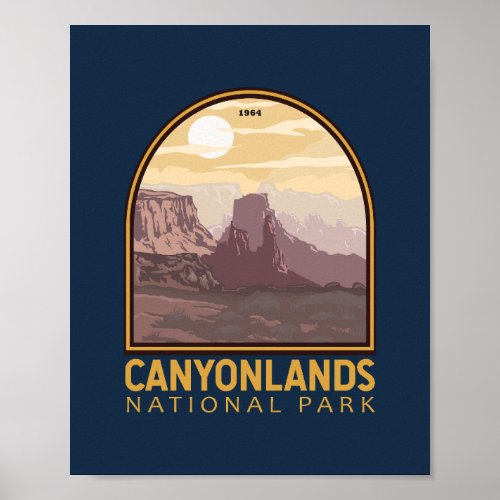 Canyonlands National Park Vintage Emblem Poster