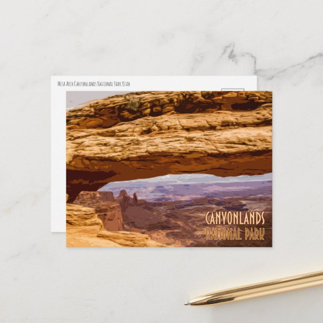 Canyonlands National Park Vintage Postcard (Front/Back In Situ)
