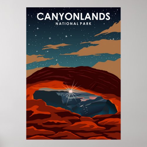 Canyonlands National Park Vintage Travel Poster