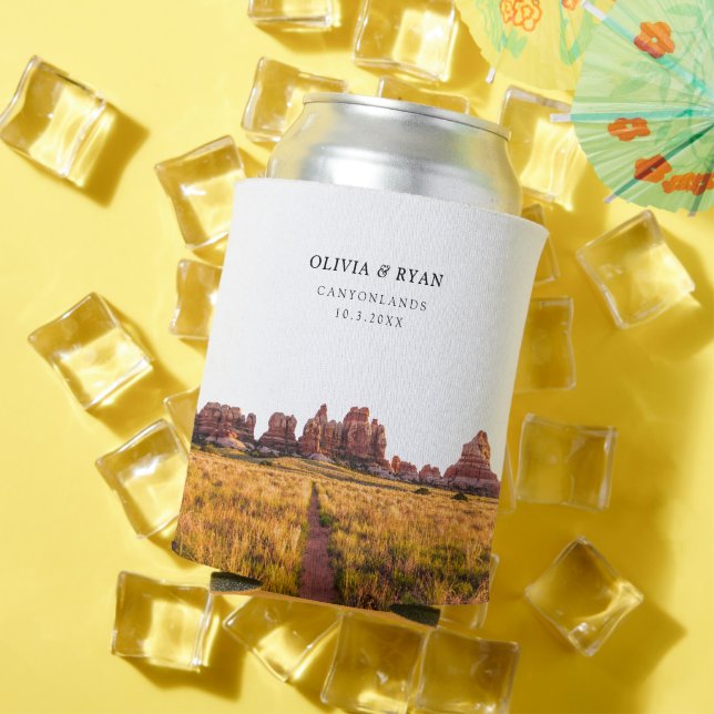 Canyonlands National Park Wedding Favor Custom  Can Cooler (In Situ Summer)