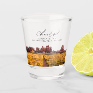 Canyonlands Photo Wedding Favor Cheers Shot Glass