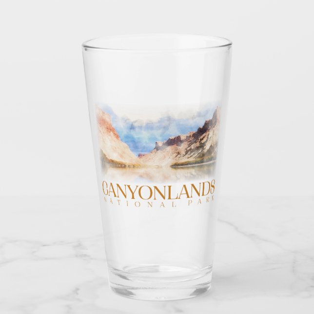 Canyonlands Pint Glass, National Park Tumbler (Front)