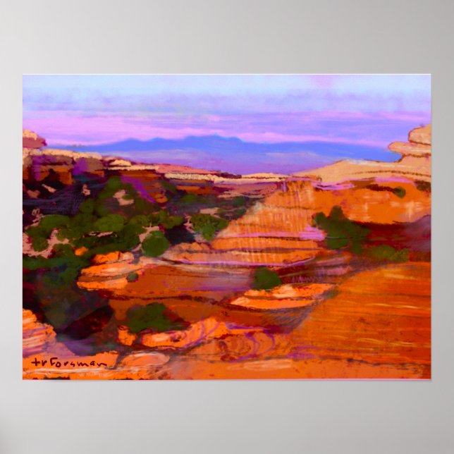 Canyonlands, USA PAINTING ©TR FORSMAN Poster (Front)