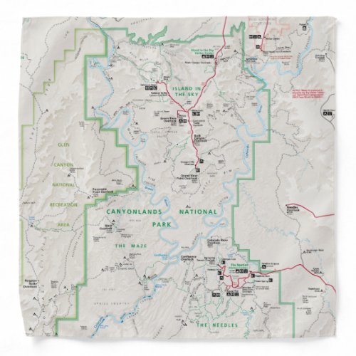 Canyonlands Utah map bandana