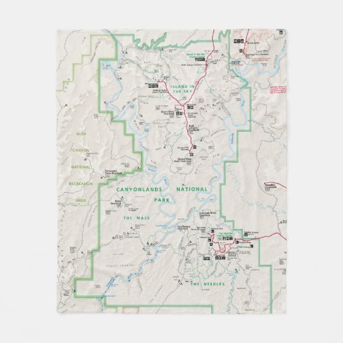 Canyonlands Utah map blanket