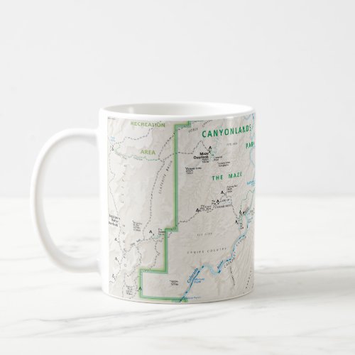 Canyonlands Utah map mug