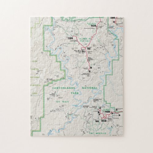 Canyonlands Utah map puzzle