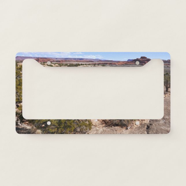Canyonlands View from Cave Springs Trail License Plate Frame (Front)