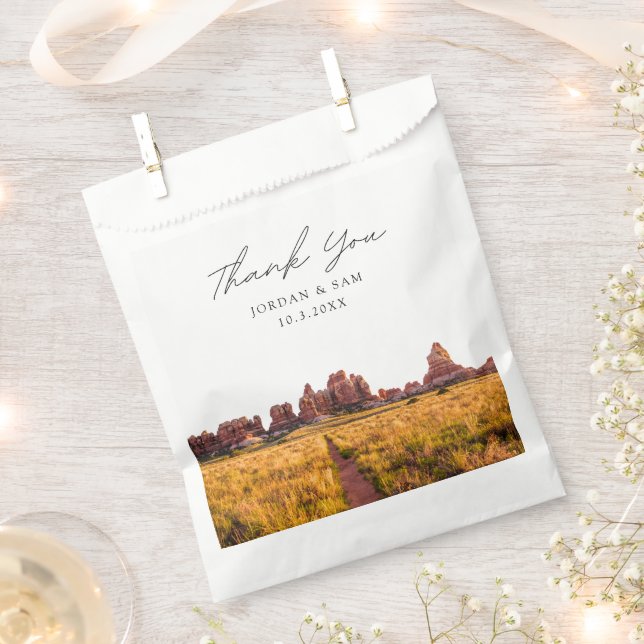 Canyonlands Wedding Personalized Photo Favor Bag (Clipped)