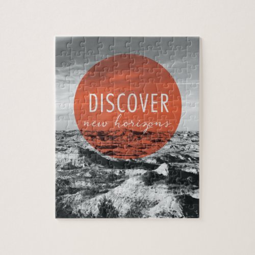 Canyons  Discover New Horizons Quote Jigsaw Puzzle