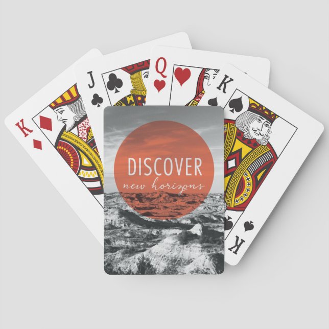 Canyons | Discover New Horizons Quote Poker Cards (Back)