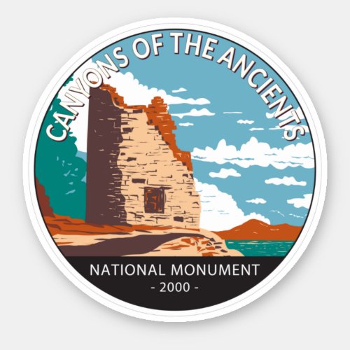 Canyons of the Ancients National Monument Circle Sticker