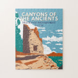 Canyons of the Ancients National Monument Colorado Jigsaw Puzzle<br><div class="desc">Canyons of the Ancients vector artwork design. The park protects an archaeologically-significant landscape located in the southwestern region of the U.S. state of Colorado</div>