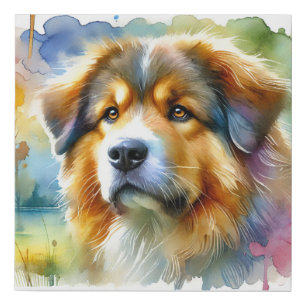 Cao da Serra de Aires Dog 070824AREF123 - Watercol Faux Canvas Print