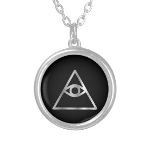 Cao dai Eye of Providence- Religious icon Silver Plated Necklace