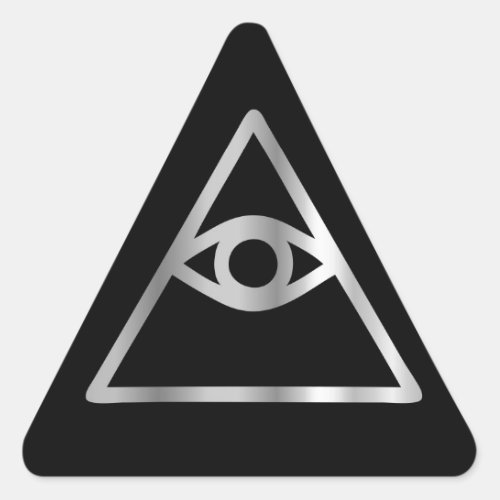 Cao dai Eye of Providence_ Religious icon Triangle Sticker