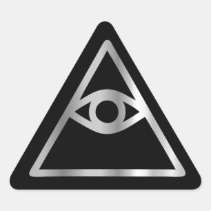 Cao dai Eye of Providence- Religious icon Triangle Sticker
