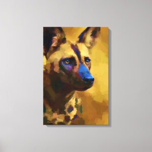 Cão Selvagem Africano Arte Canvas Print