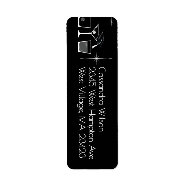 Cap and Cocktail Graduation Party Black Label (Front)