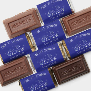 Cap and Cocktail Graduation Party Blue Hershey's Miniatures