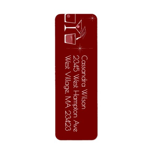 Cap and Cocktail Graduation Party Maroon Label