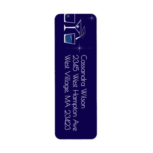 Cap and Cocktail Graduation Party Navy Blue Label