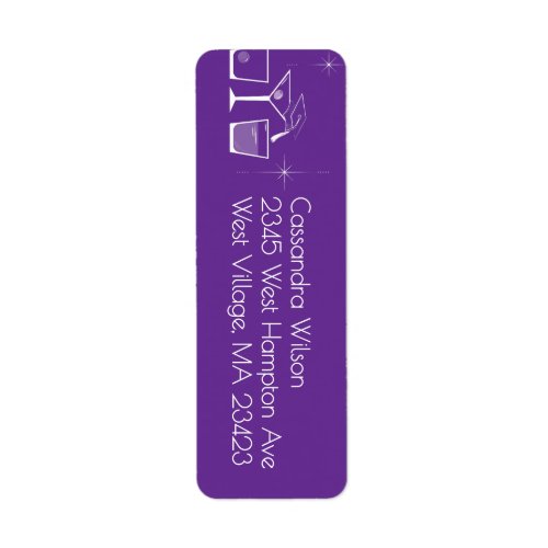 Cap and Cocktail Graduation Party Purple Label