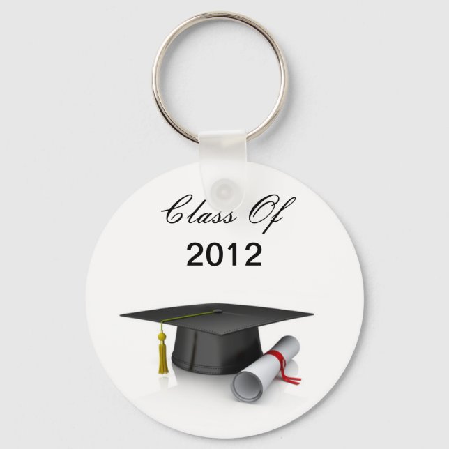 Cap and Diploma Class Of 2012 Graduation Keychain (Front)