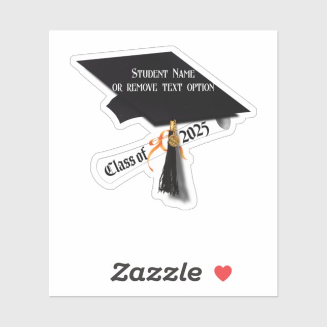 Cap and Diploma Class of 2025 Graduation Sticker (Sheet)