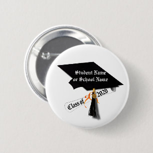Cap and Diploma Class of 2026 Graduation Button
