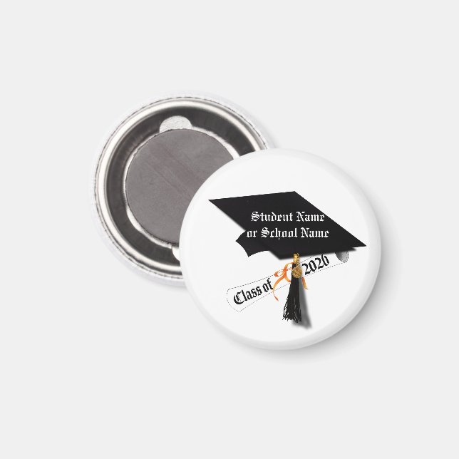 Cap and Diploma Class of 2026 Graduation Magnet (Front/Back)