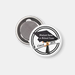 Cap and Diploma Class of 2026 Graduation Magnet