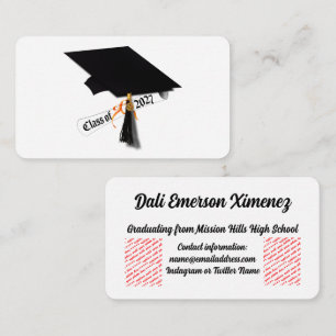 Cap and Diploma Class of 2027 Graduation Enclosure Card