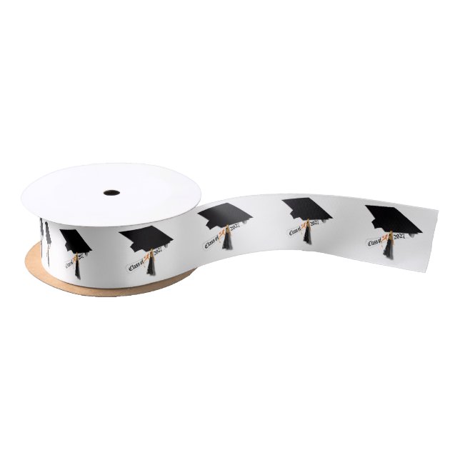 Cap and Diploma Class of 2027 Graduation Satin Ribbon (Spool)