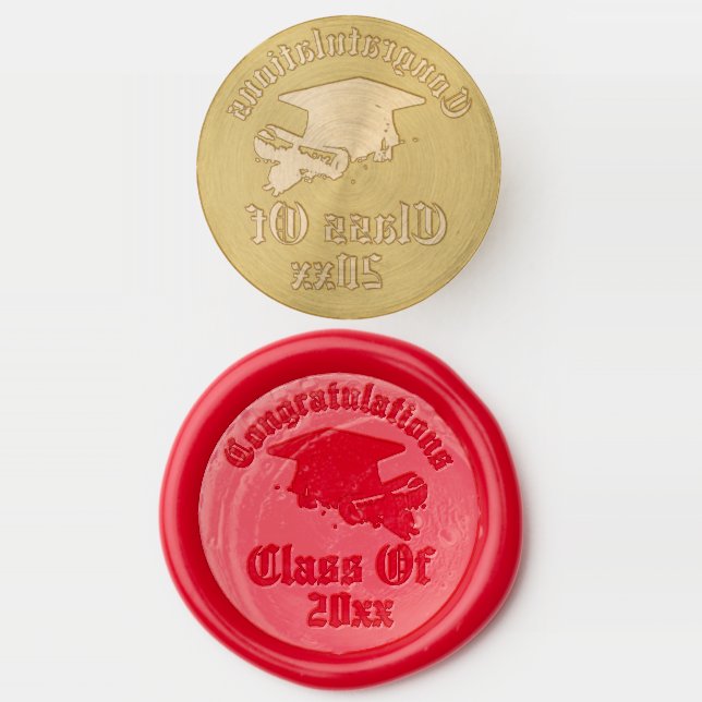 Cap And Diploma Graduation Class  Wax Seal Stamp (Stamped)