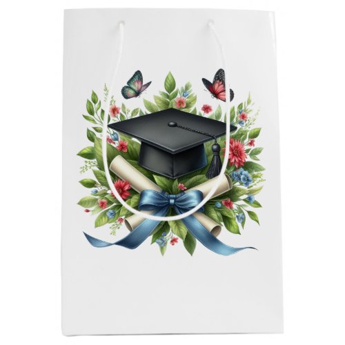 Cap And Diploma Graduation  Medium Gift Bag