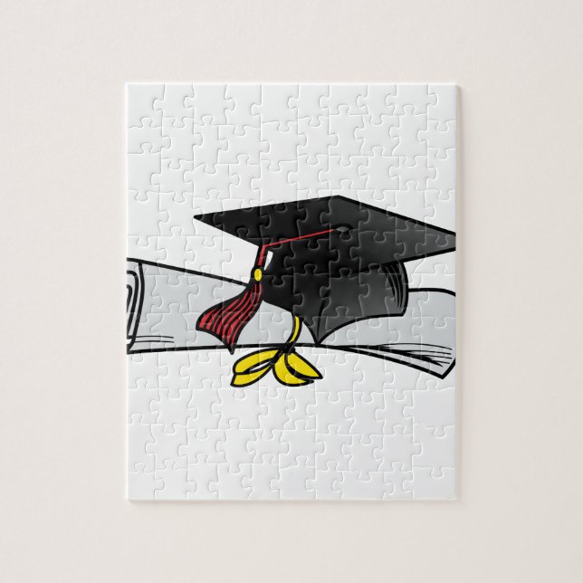 Cap and Diploma Jigsaw Puzzle (Vertical)