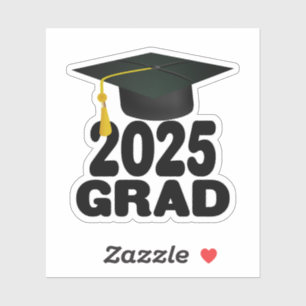 Cap and Tassel Class of 2025 Graduation  Sticker