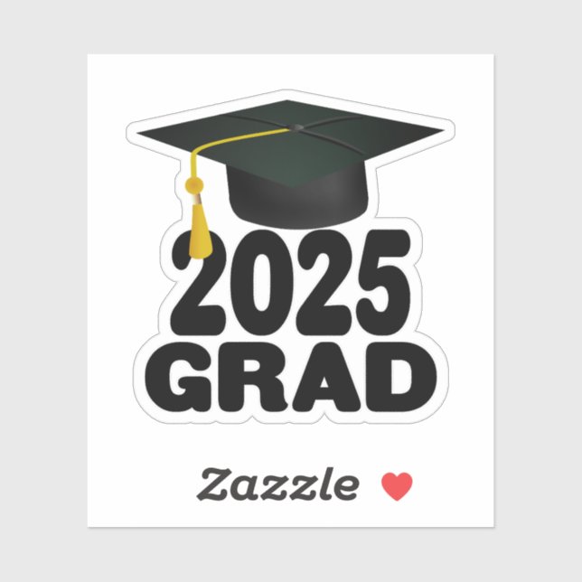 Cap and Tassel Class of 2025 Graduation  Sticker (Sheet)