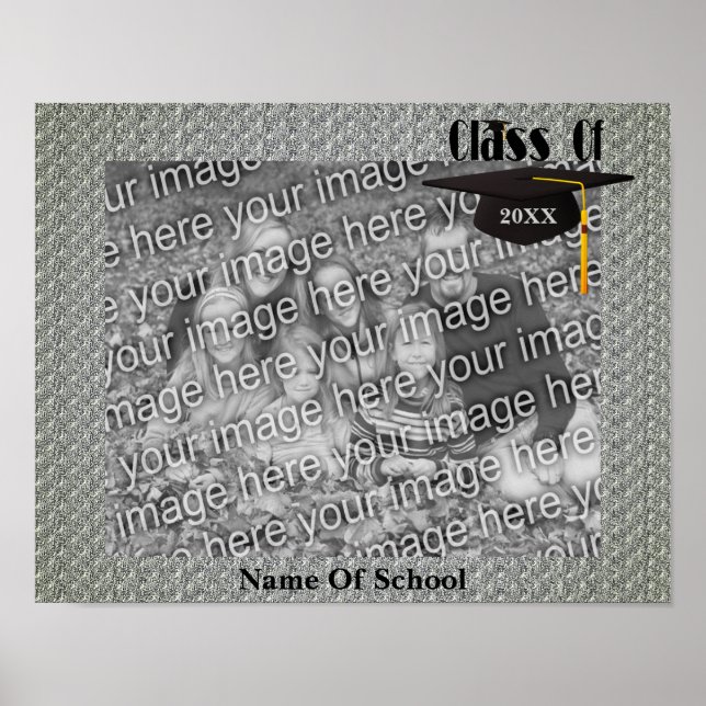 Cap And Tassel Graduation Frame Add Your Photo Poster (Front)