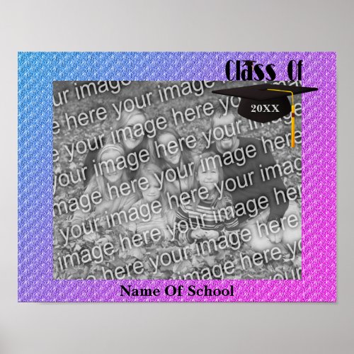Cap And Tassel Graduation Frame Add Your Photo Poster