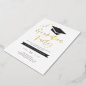 Cap and Tassel Graduation Party Foil Invitation (Rotated)