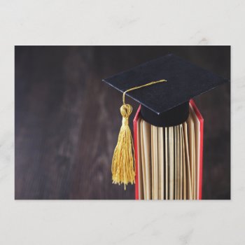 Cap And Tassel On Graduation Invitation by Heartsview at Zazzle