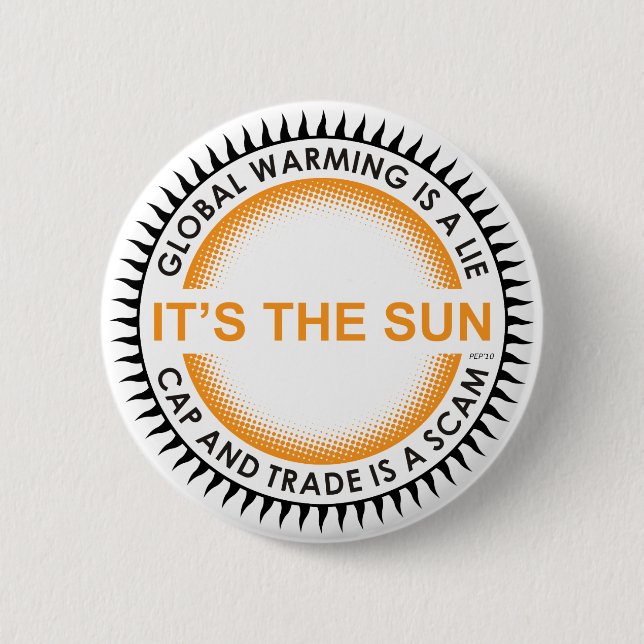 Cap And Trade Is A Scam Pinback Button (Front)