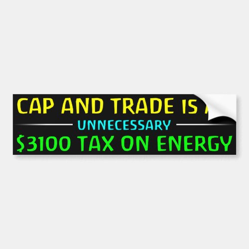 Cap And Trade Is A Tax Bumper Sticker