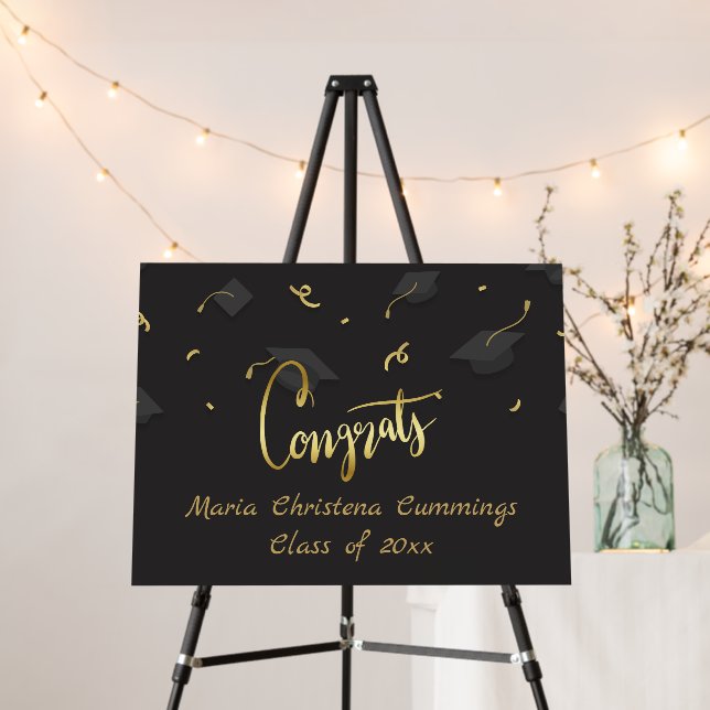 Cap & Confetti Graduation Foam Board (In Situ (Stand))