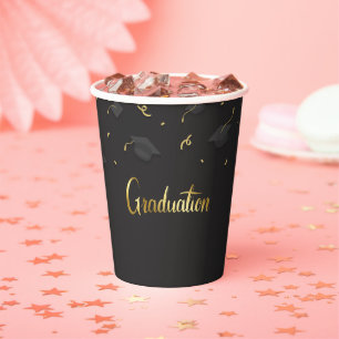 Cap & Confetti Graduation Paper Cups