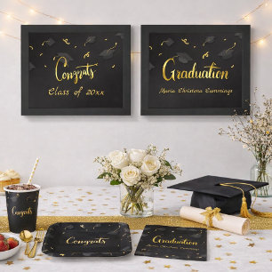 Cap & Confetti Graduation Wall Art Sets