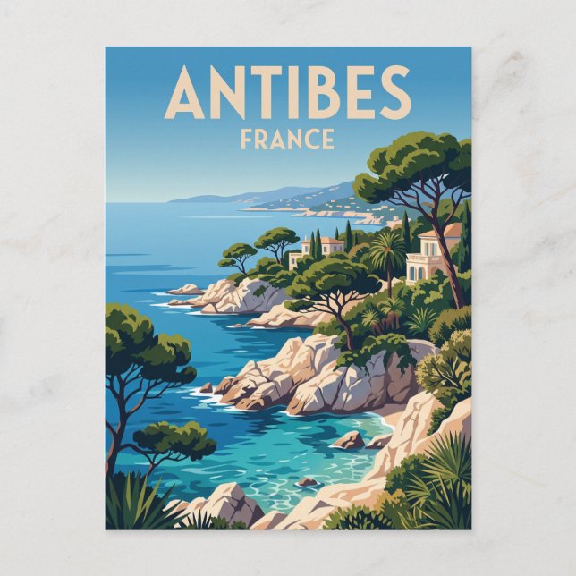 Cap d'Antibes France Postcard (Front)