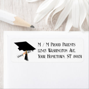 Cap Diploma Class of 2025 Graduation Label